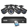 ZOSI 4K Ultra HD Home Security Camera System Outdoor Indoor, H.265+ 8 Channel CCTV DVR with 4 x 4K (8MP) Surveillance…