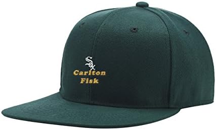 WearOwnStyle Carlton Favorite Player Fisk Green Embroidered Logo Adjustable Hiphop Hat Baseball Cap Onesize Youth