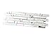 Sample Tile New Design TST Glass Metal Tile Iridescent White Glass Silver Mirror Stainless Steel Blends Interlocking Strip Wall Tiles (1 Sample [4''x12''])