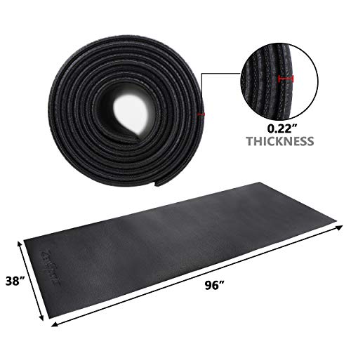 ZENY-Treadmill-Mat-Gym-Floor-Mat-High-Density-Fitness-Equipment-MatsExtra-Large-Exercise-Bike-MatJump-Rope-MatElliptical-MatProtective-Flooring8x3Black