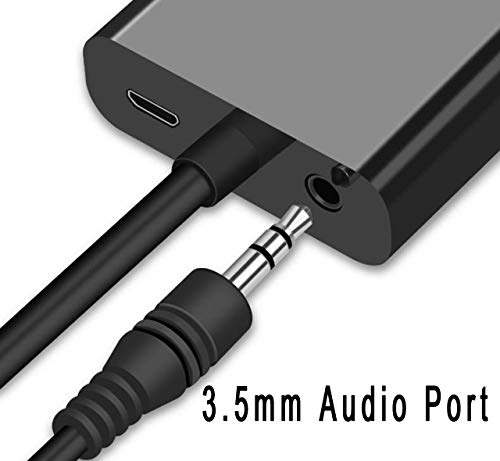 HONSHEN HDMI to VGA 1080P with 3.5mm Audio Cable HD Video Cable Converter Adapter+5FT VGA Cable (black+audio) ...