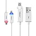 Micro USB Cable, BasAcc [INTELLIGENT] 3.3 ft LED Light Up Fully Charged Indicator Micro USB Sync Charge Data High Speed Charging Cable for Samsung Galaxy S7/S6/S5/Edge,Note 5/4/3, HTC M9/ M8