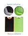 2-in-1 Silicone Adhesive PU Stick-On Wallet Credit Card Id Holder for all Smart Phone Iphone (Black)