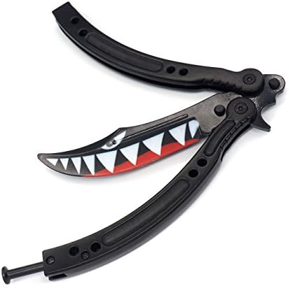New Sports Cross Fire Cs:Go Practice Knife Handle Folding Balisong Dull Pocket Tactical Training Knife Tool -(Golden)-By T STREET