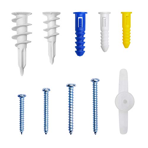 HangDone Drywall and Wall Anchor Kit 250-Pieces, Assorted Sizes with Screws