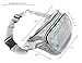 RedOrbis Plus Size Fanny Pack for Women with Extender - Holographic Fanny Pack for Sport Outdoor Travel Hiking - Extra strap Adjustable Belt - 3 Pockets Water-Resistant (silver holographic)