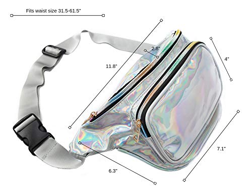 2 Holographic+Fanny+Pack+Belt+Extender