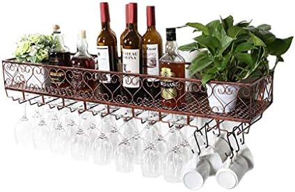 Bar Unit Floating Shelves Wine Rack Loft Wall Shelf Metal Iron