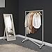 Simple Trending Z Base Heavy Duty Clothes Garment Rack, Clothing Rolling Rack on Wheels, Chrome