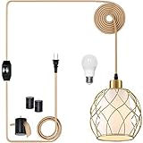 Ruzectt Plug in Pendant Light,Hanging Light with