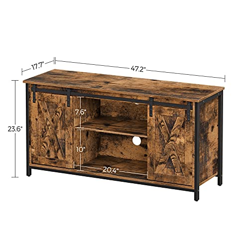 VASAGLE TV Stand with Adjustable Storage Shelves, Entertainment Center