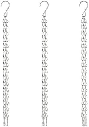 TEKEFT Set of 3 Replacement Iron Garden Planter Flower Pot Basket Hanging Chain (3)