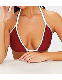 Milankerr 2 piezas Bikini Set Trajes de baño para dama Correas Trajes de baño Halter Top Scrunch Butt Bikini parte inferior