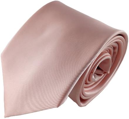 Mens Necktie Set Solid Soft Pink Fashion Designer Tie