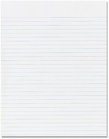 SKILCRAFT 7530-01-516-7581 Recycled Writing Pad with 1/4 Inch Narrow Rule, Letter Size, 8-1/2 x 11 Inch, White (Pack of 12)