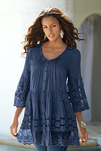 plus size lace tunic