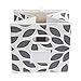 MAX Houser Fabric Storage Bins Cubes Baskets Containers with Dual Plastic Handles for Home Closet Bedroom Drawers Organizers, Flodable, Grey, Set of 4