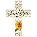 P. Graham Dunn You are My Sunshine Sunflower Chevron 7 x 5 Wood Wall Art Cross Plaque