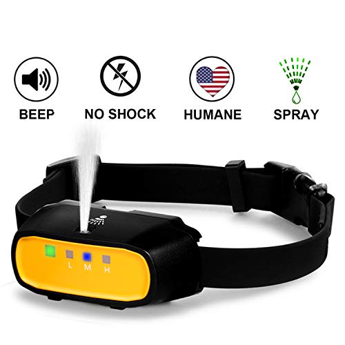 WWVVPET Spray Dog Training Collar,2 Modes Spray Dog Bark Collar (Citronella Spray Not Included),500 ft Range No Electric Shock Harmless,Rechargeable Adjustable Waterproof
