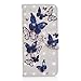 ZSTVIVA Galaxy S8 Case, S8 Case, Wallet Case Cover Diamond Tower PU Leather Credit ID Card Bumper Magnetic Flip Protective Skin Shell for Samsung Galaxy S8 Blue White Butterfly