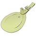 Travelon Bright Color Large Leather Heavy Duty Luggage ID Travel Tags with Adjustable Buckle Strap and Name Card Tag Easy to Identify, Lime Green (Pack of 2)