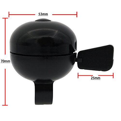 ARTHEALTH Bike Bell Aluminum Alloy Bicycle Bell Apple Loud Sound Handlebars Safety Horn Bike Ring For Cycling Bicycle Horn Mountain Bike Black - Thumbnail 2