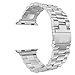 eLander Stainless Steel Metal Strap Business Replacement Band for Apple Watch Series 1 2 3 4 (42mm and 44mm Silver)