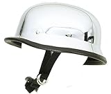 Novelty German Chrome Chopper Biker Motorcycle Helmet (Small)