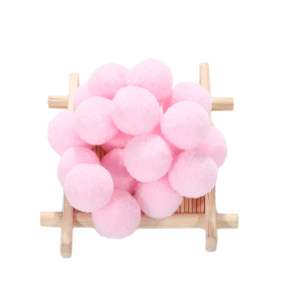 Pack of 500 Mini Pompoms for Crafts, 8 mm Pompoms Balls, Small Pompoms Balls, Fluffy Colourful Pom Pom Decorative Pompom Plush Balls Craft Accessories for Decorating Sewing DIY Crafts, Pink B