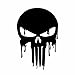 Dripping Punisher Skull Vinyl Decal Sticker | Cars Trucks Vans Walls Laptops Cups | Black | 5.5 inches | KCD1275