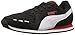 PUMA Unisex-Child Cabana Racer Sneaker, Black White, 5.5 M US Big Kid