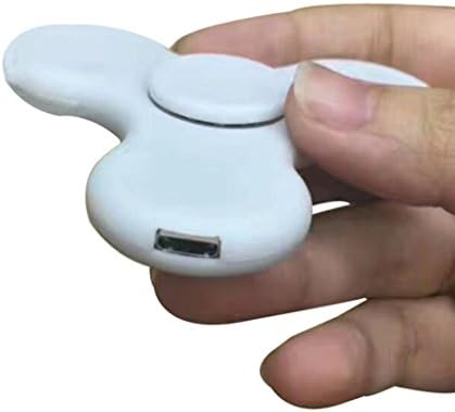 Figit Spinner LED,Two Years,Wireless Bluetooth Speakers Fidget Spinner Triangle EDC Focus Finger Toy Gift For Adults&amp;Kids (White)