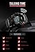Jewtme Men Outdoor English Talking Watch LED Digital Military Wristwatch with Silicone Band Voice Broadcast Time Watches-red