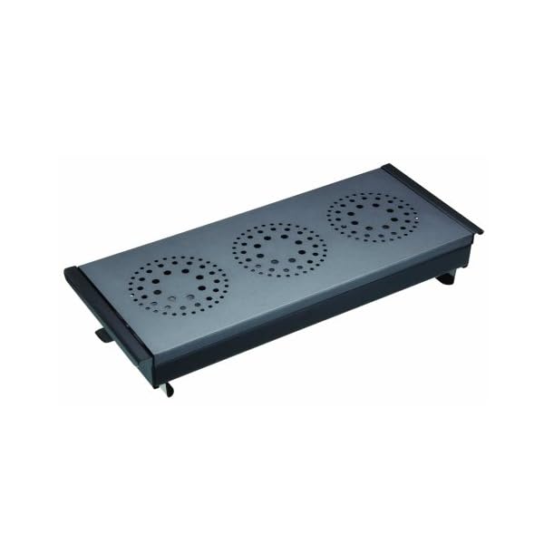 MasterClass-MCC3FWARM-Professional-Triple-Table-Top-Tea-Light-FoodPlate-Warmer-Carbon-Steel-BlackGrey-Small-4-5-inches MasterClass Professional Extra Large Three Light Food Warmer, Dish Warmer, Display Boxed