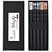 HuaLan Fiberglass Alloy Chopsticks Series - Japanese Non-slip Luxury Reusable Chopsticks Family Use 5 Pairs Gift Set primary