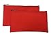 Cardinal bag supplies Travel Zipper Bags 11 x 6 inches Small Compact Portable Orange Zippered Cloth Pouches 2 Pack