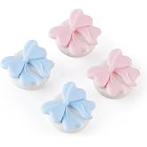 CasosexploreLab Thumb Grip for Nintendo Switch 2,Analog Joystick Button Covers for NS Switch 2 Joycon Controller, Pastel Pink Blue Coquette Bow Soft Silicone Gaming Accessories