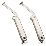 douper Heavy Duty Max Weight Support 60lb Drop Lids Stay Hinge Lid Soft Down Support Hinge Zinc Alloy in Satin Nickel Pack of 2