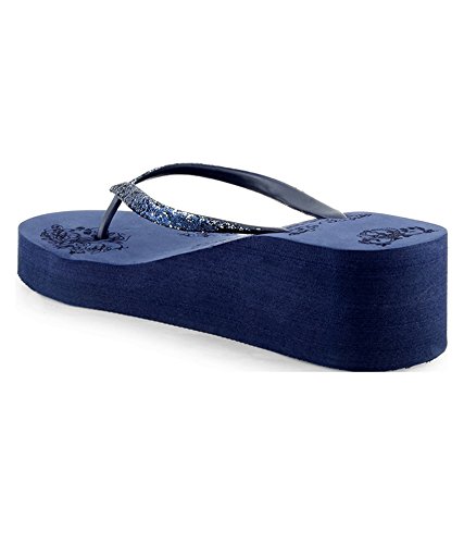 darling deals fashionable women"s flip flops blue sleepers