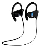 i-SUPERSIM Wireless Bluetooth Sport Stereo Headphones, Sweat-Proof Noise Reduction, Bluetooth V4.0 Headset, High-fidelity Stereo Music, Ergonomic Design for Smartphones - Black