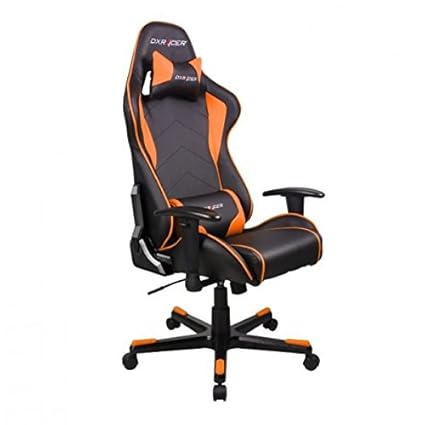 DXRacer OH/FE08/NO DX Racer, F-Serie, Formular Serie, Bürostuhl, Drehstuhl, Kunstleder Schwarz-Orange, Das Original
