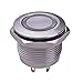 Ulincos® Momentary Push Button Switch U19D1 1NO SPST Silver Stainless Steel Shell with Blue LED Ring Suitable for 19mm 3/4