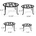 AISHN Metal Plants Stand Flowerpot Holder Iron Art Pot Holder, Flower Pot Supporting Indoor Outdoor Garden Pack of 4pcs with Different Size (Black)