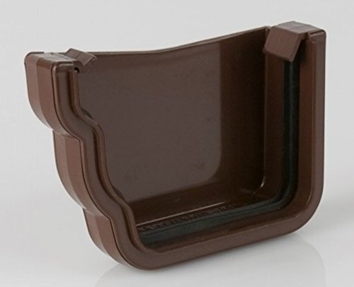 Brett Martin 106mm Prostyle (Ogee) Gutter Left Hand External Stopend BR087LBR Brown
