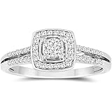 1/4 Carat TW Diamond Engagement Ring in 10k White Gold