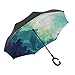 Amagoing Car Inverted Umbrella Double Layer Windproof Reverse Umbrella for Rain Sun