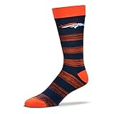 For Bare Feet NFL Rugby-RMC Stripe Promo Socks -Denver Broncos-Size Large(10-13)