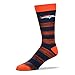 For Bare Feet NFL Rugby-RMC Stripe Promo Socks -Denver Broncos-Size Large(10-13)