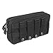 XTACER Tactical Lightweight Modular MOLLE Small Utility Pouch EDC Bag Accessory Kit (9-Inch, Black (2-Pack))