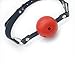 Health Japan (≧▽≦) Soft Open Breathable Leather Mouth Ball Gag, Mouth Gag for Men and Woman SM Adult Game